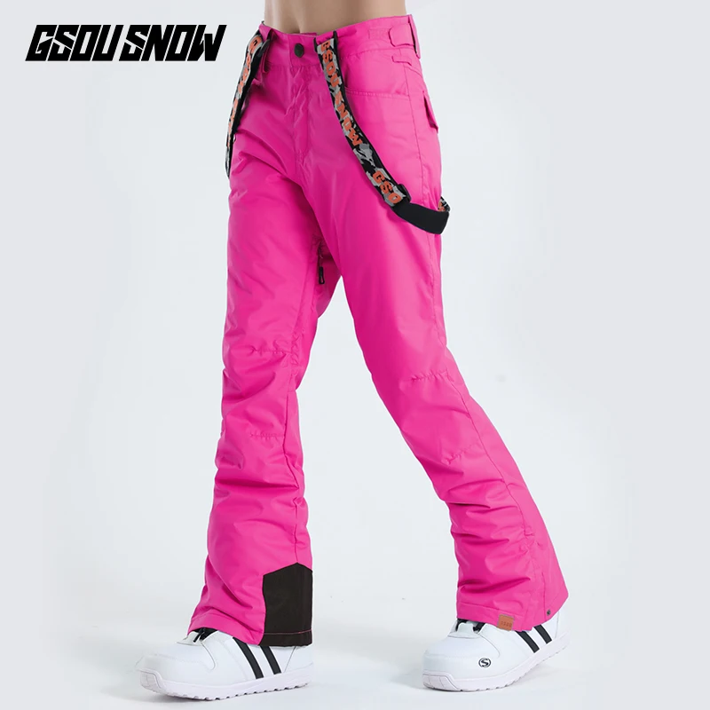 pant 1 GSOU SNOW Теплая яркая зимняя модная женская горнолыжная куртка, горнолыжная куртка женская, лыжи куртка для сноуборда - Цвет: pant 1