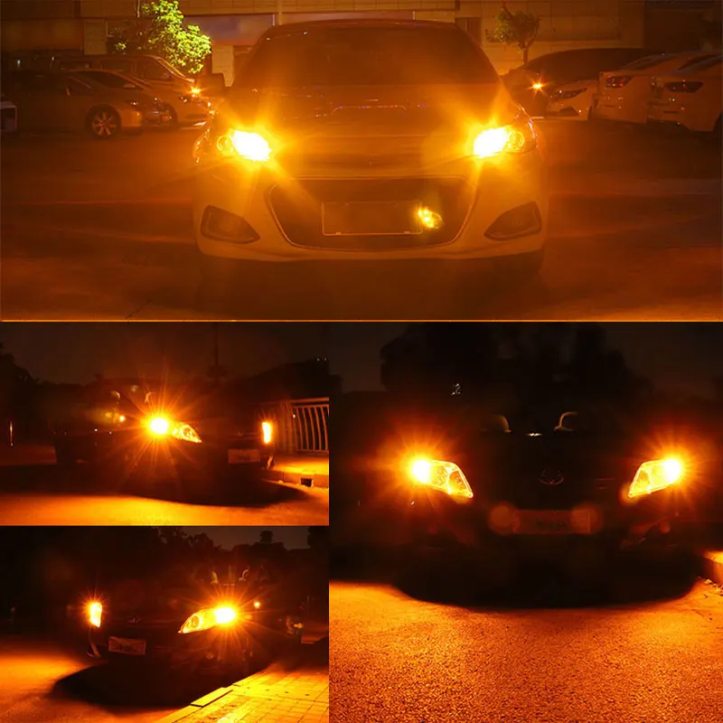 RXZ 2 шт. CANBUS PY21W BAU15S P21W BA15S T20 7440 W21W 1156 S25 3030 45SMD без Hyper Flash Amber для указателей поворота