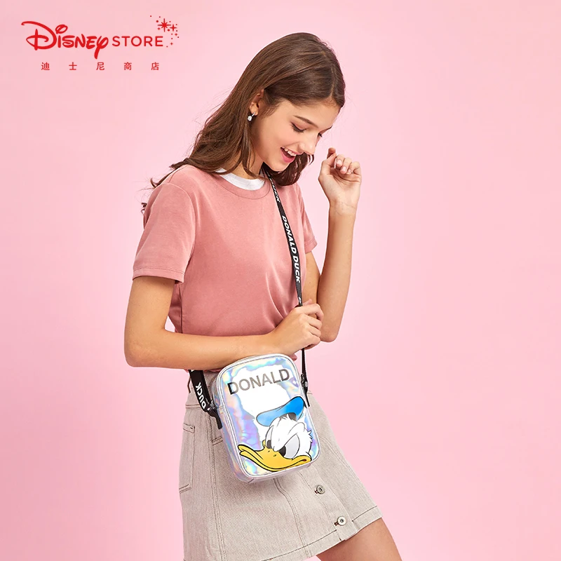 

Original Disney Fashion Donald Duck Mickey Trend One Shoulder Messenger Bag Laser Bag Female 2020 Summer New Products