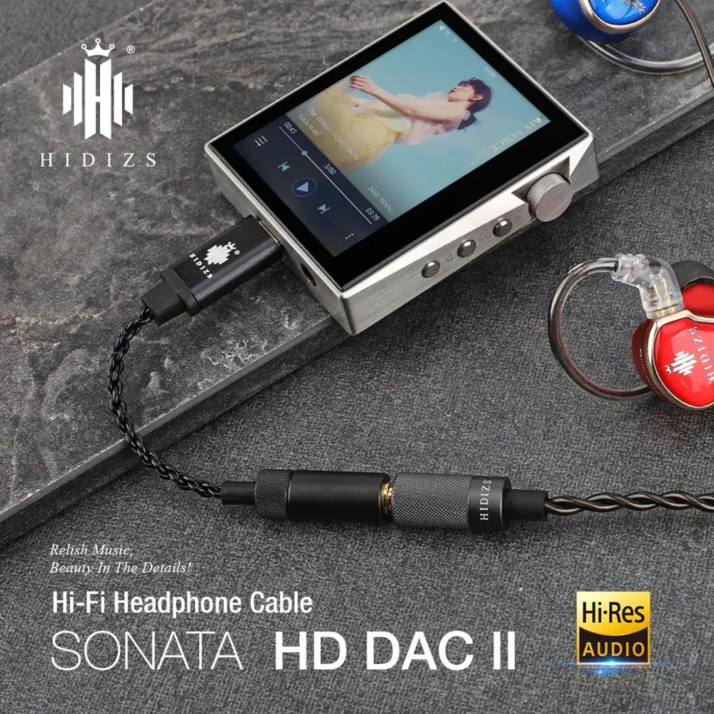 Hidizs Sonata II HD Hi Res USB DAC Type C до 3 5 мм усилитель для наушников адаптер телефона Android/PC