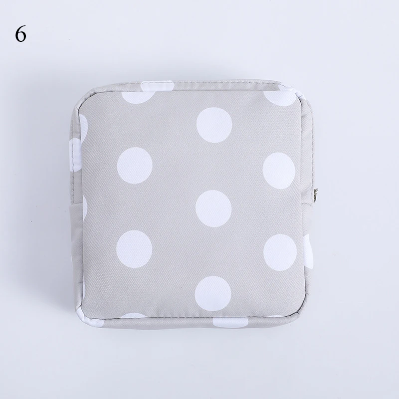 

Women Portable Sanitary Napkin Storage Bag Cotton Travel Makeup Storage Bag Literary Zipper Coin Purse Sundries Storage