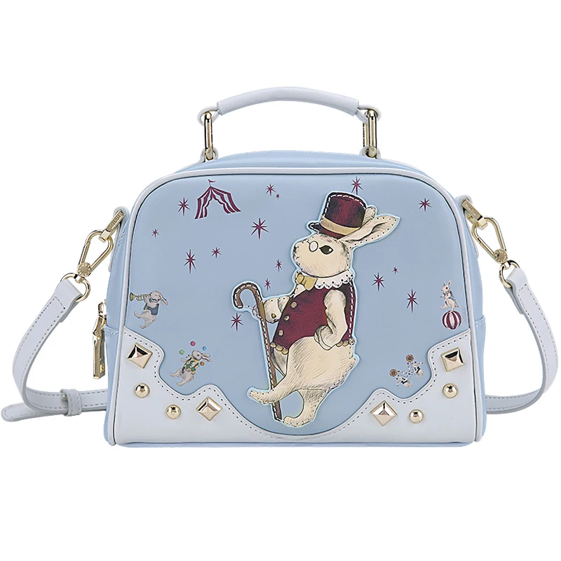 SJ Women Shoulder Bags Female Messenger Bag Handbags Totes Braccialini Brand Style Handicraft Art Cartoon Rabbit Gentleman
