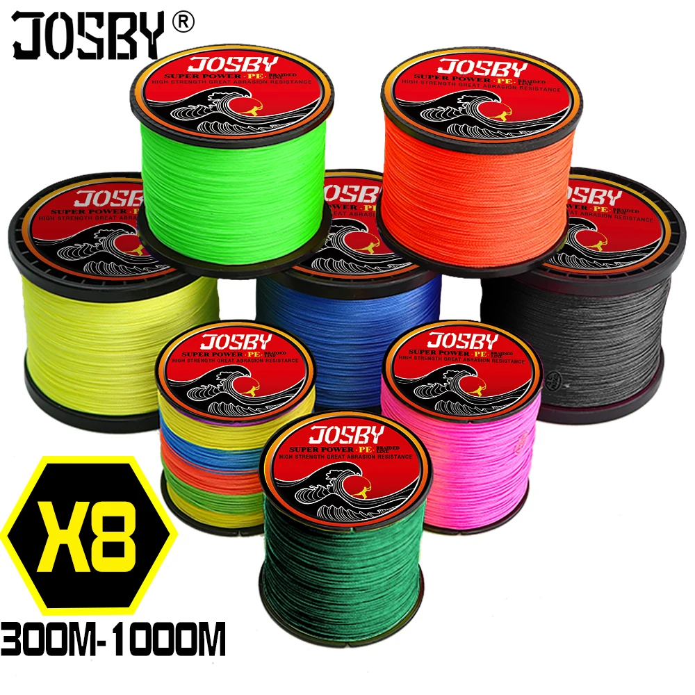 JOSBY песка Карп Рыболовная линия peche PE плетеная Multifilamento провода 8 strands супер прочная