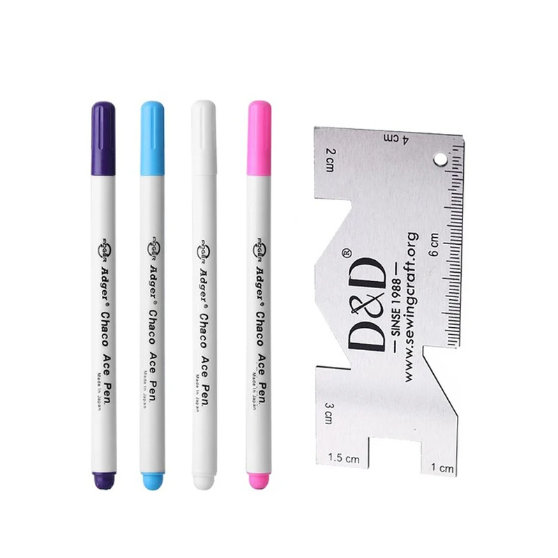 Стираемая водой ручка по ткани маркер & металлические швейные измерительный