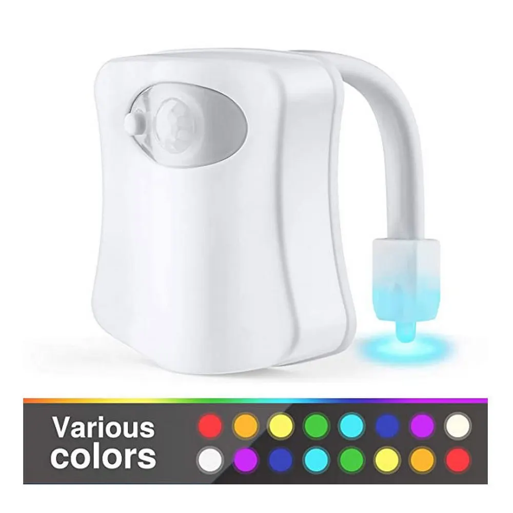 

16 цветов светодиодный ная Ночная лампа Wc светильник для туалета с датчиком движения