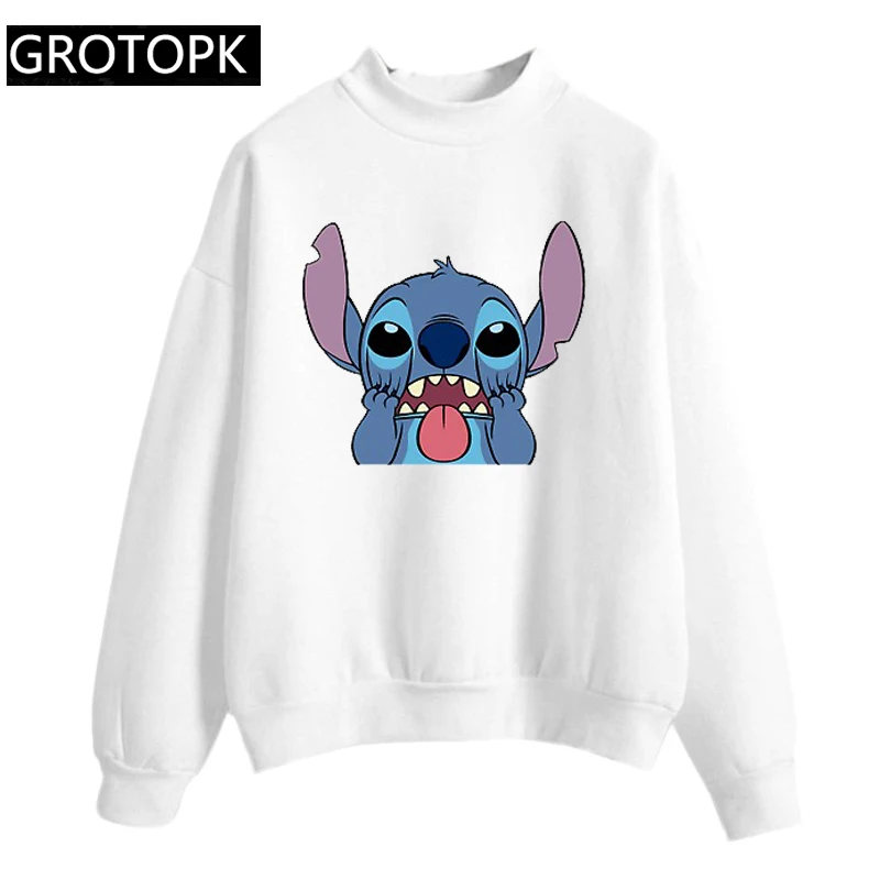 Женская модная толстовка с капюшоном Lilo Stitch Harajuku Kawaii, толстовки с милым рисунком, женские повседневные толстовки с принтом, милые повседневные топы