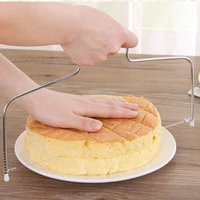 1pc adjustable double line cake cutting slicer cake cutter device cake decorating mould diy baking pan kitchen cooking tools