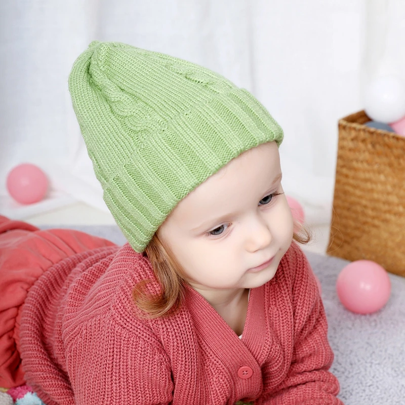 Шапка-ушанка для девочек шерстяная вязаная эластичная однотонная | Детская
