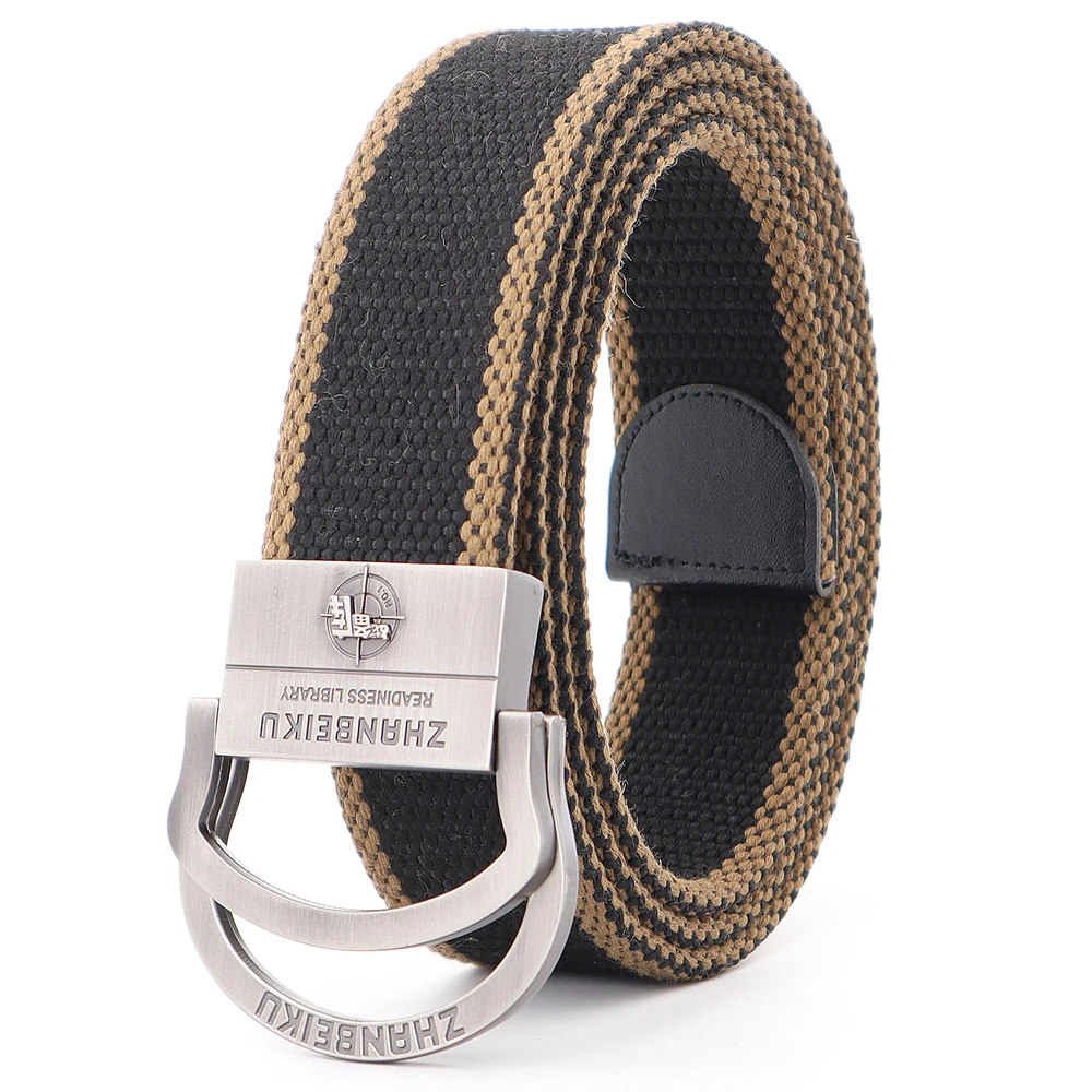 Ремень тактический мужской/женский брезентовый толстый хлопковый пояс с двойной