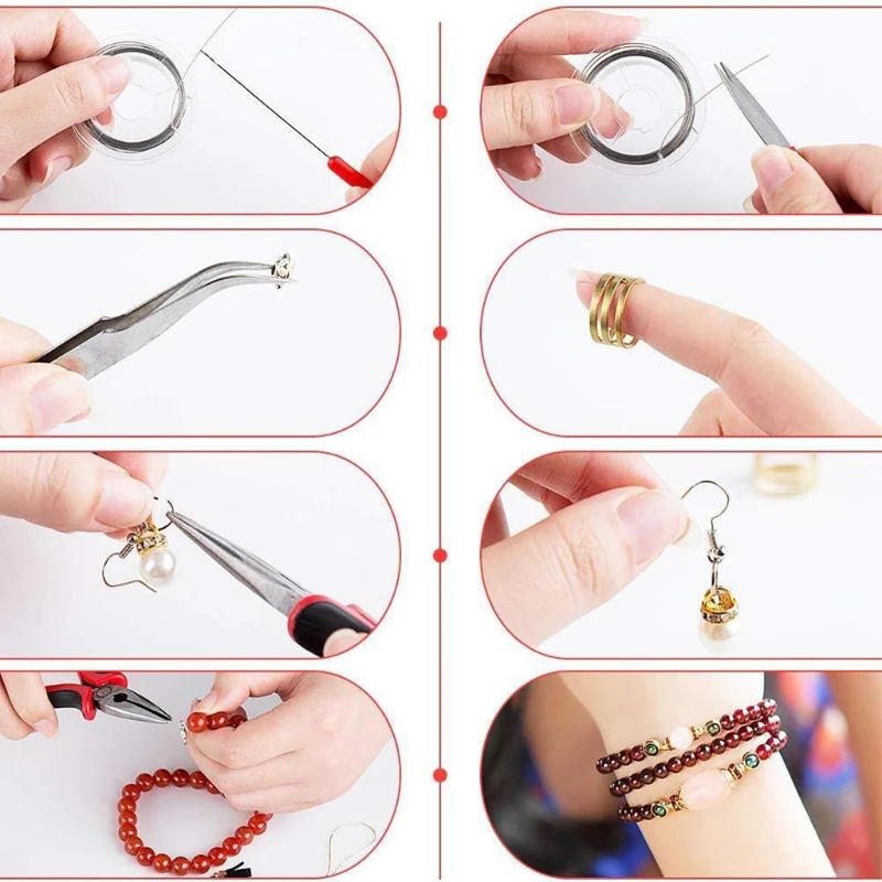 

1960 Pieces Jewelry Making Supplies Kit with Beads Findings Pliers Beading Wire