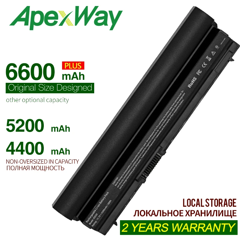 Аккумулятор Apexway E6320 для ноутбука 6 ячеек DELL RFJMW Latitude E6330 E6220 E6230 E6120 FRR0G KJ321 K4CP5 J79X4 7FF1K