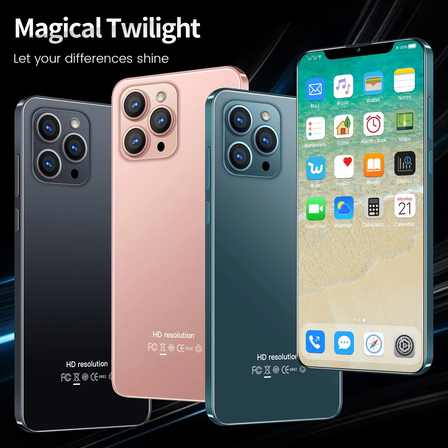 

I12 Pro Max Smart Phone Unlocked Android 9.1 4+32G RAM 6.8inch Water Drop Screen 4800mAh Unlocked Dual Sim Mobile Phones