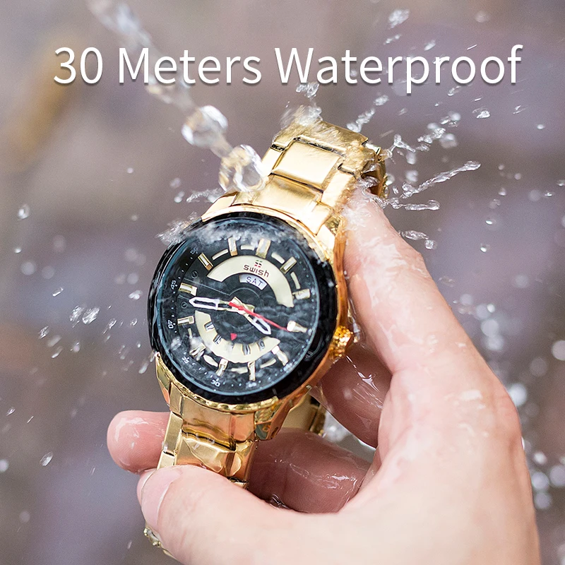 SWISH 2020 часы мужские спортивные кварцевые модные из нержавеющей стали Топ бренд