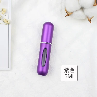 Фиолетовый 5ML Cosmetic Storage Perfume Bottle Scent Pump Spray Case Cosmetic Containers With Atomizer Travel Cosmetic Storage Accessories - Цвет: Фиолетовый