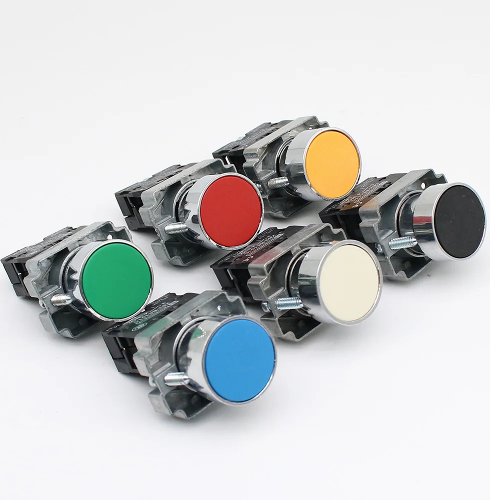 22 мм Мгновенный кнопочный переключатель 10A/415V NC/NO XB2-BA11 XB2-BA21 XB2-BA31 XB2-BA42 XB2-BA51, кнопочный переключатель
