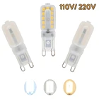 Приглушаемая миниатюрная светодиодная лампочка G9 SMD 2835 для хрустальной люстры, сменная галогенная лампа 45 Вт, освесветильник с углом обзора 360 градусов, 110 В, 220 В