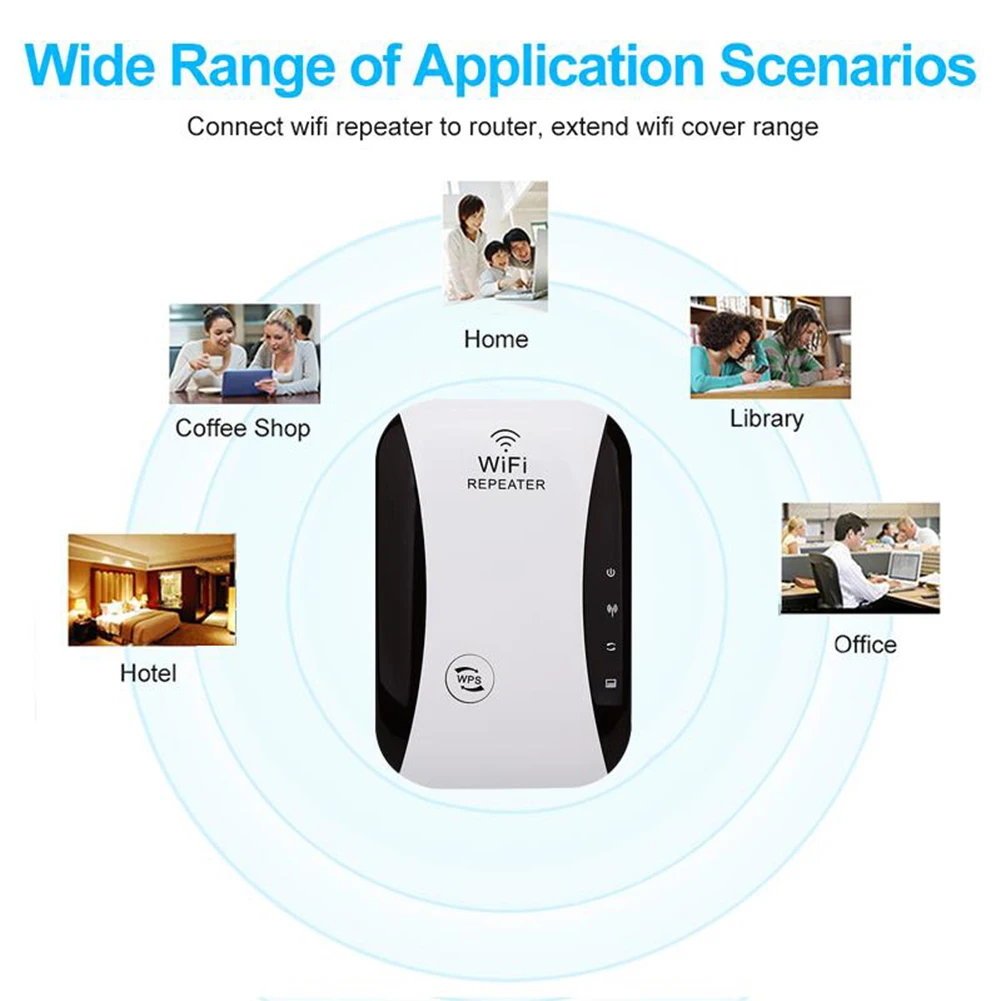 

2.4GHz 300Mbps Bedroom Router Business Extender Booster Wireless Wifi Repeater Network Portable Multifunction Stable Home Mini