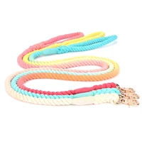 dog leash rope gradient color hand dyed woven cotton rope fashion art pet dog supplies personalized basic leashes 1 5m