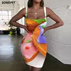 Женское платье в виде пончиков, с 3d принтом, пикантное художественное платье в Корейском стиле