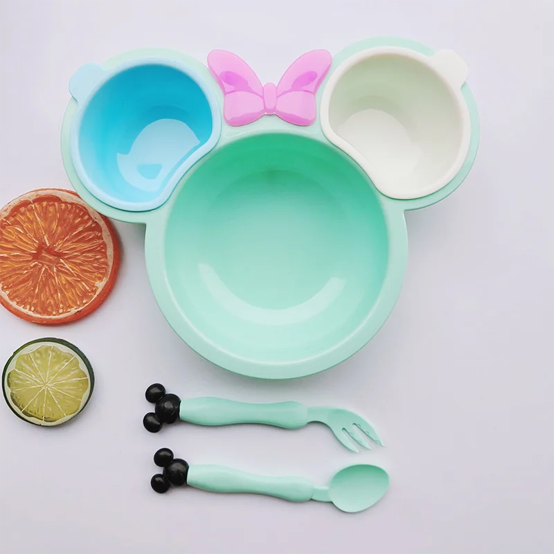 5 шт./компл. детская милая посуда с мультяшным рисунком еды Детская обеденная
