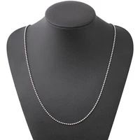 wesparking neutral stainless steel round beads chain choker necklace year trend impact for men simple titanium steel accessories