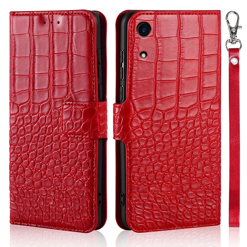 

Flip Phone Case For Huawei Honor 8A JAT-LX1 Y6 Prime 2019 Cover Crocodile Texture Leather Book Design Luxury Coque Wllet Capa