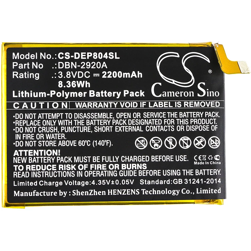 

Cameron Sino 2200mAh Battery For Doro 8040,DSB-0090,DBN-2920A