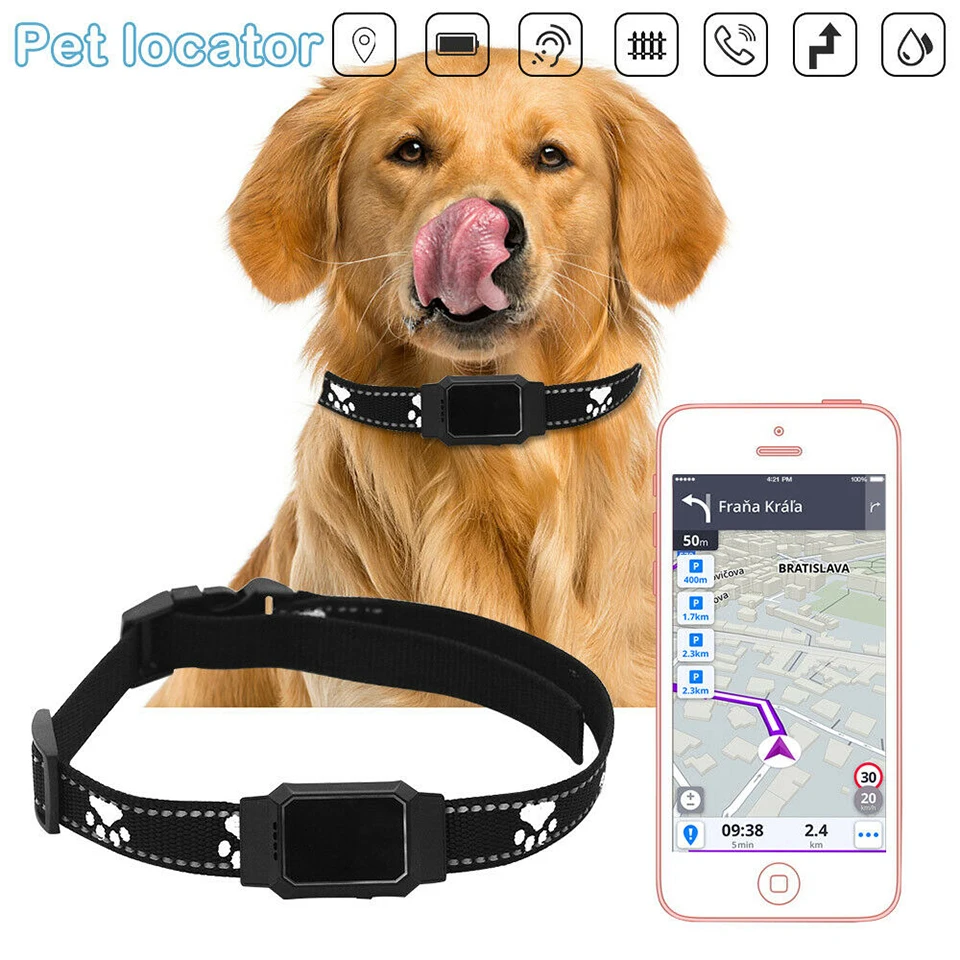 IP67 Pet Dog Cat Collar GPS GSM GPRS Tracker Caller Finder Real Time APP Locator | Дом и сад