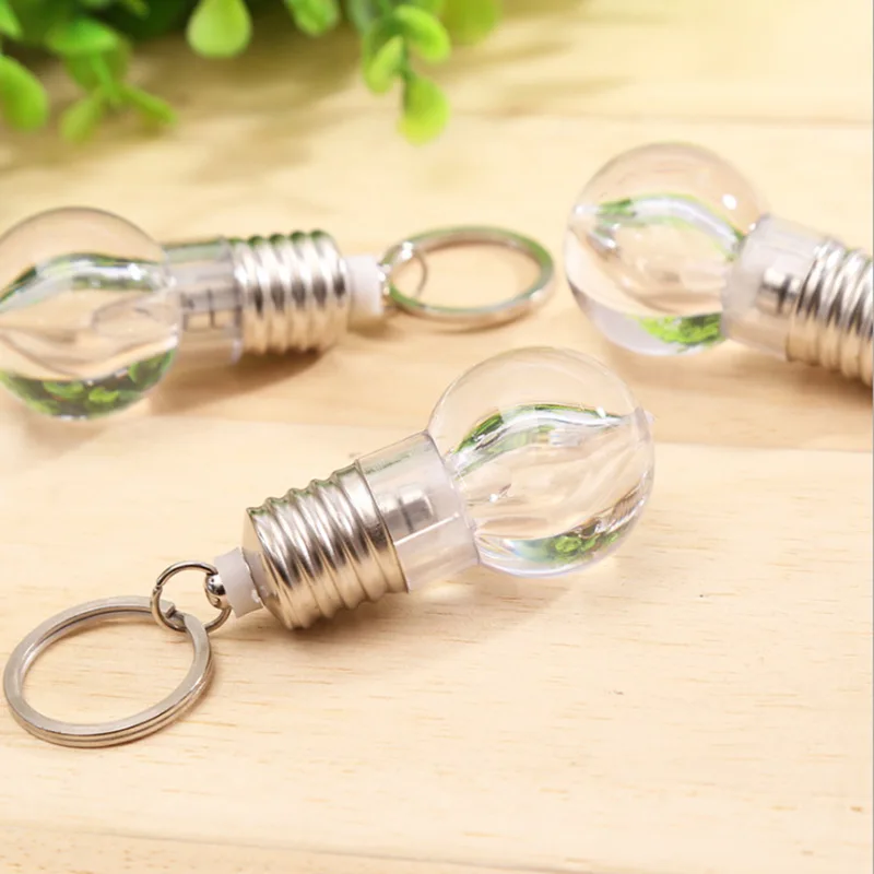 

2/4/7pcs Convenient Creative Gift Light Lighting Bulb Night Colorful LED Flashlight Torch Keyring Keychain Bulbs