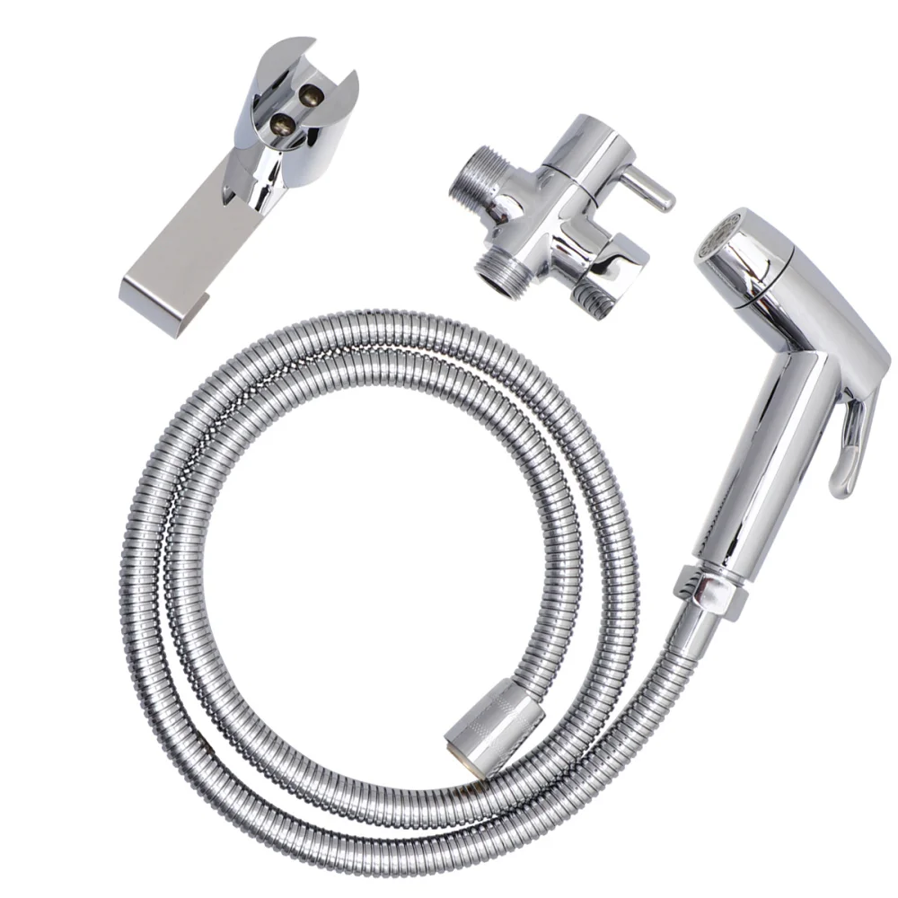 

1 Set of Bidet Sprayer Toilet Flushing Spray Head Bidets Spraying Head Bidet Nozzle Silver with US Plug Silver
