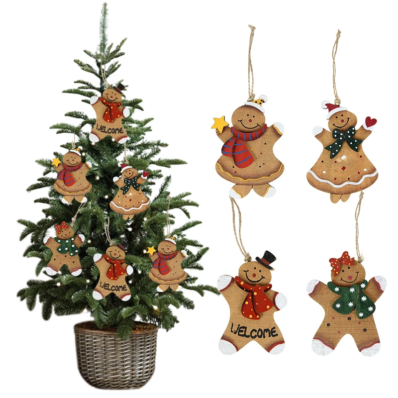 

1 шт., новогодние деревянные украшения для имбиря