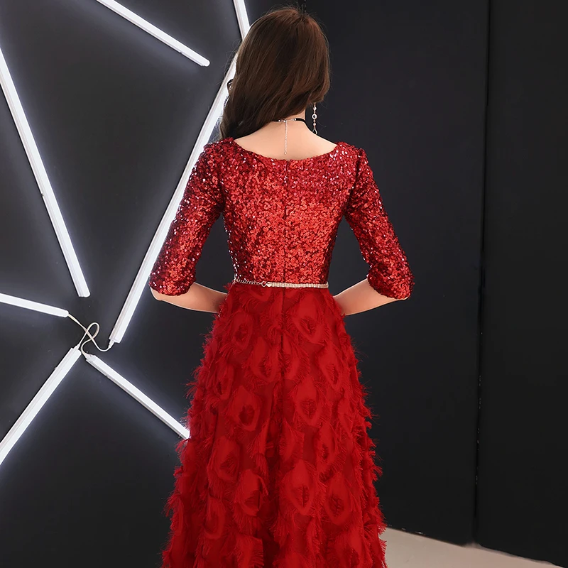 Wei yin AE0214 Robe De Soiree 2020 Новые Элегантные трапециевидные кружевные Длинные вечерние