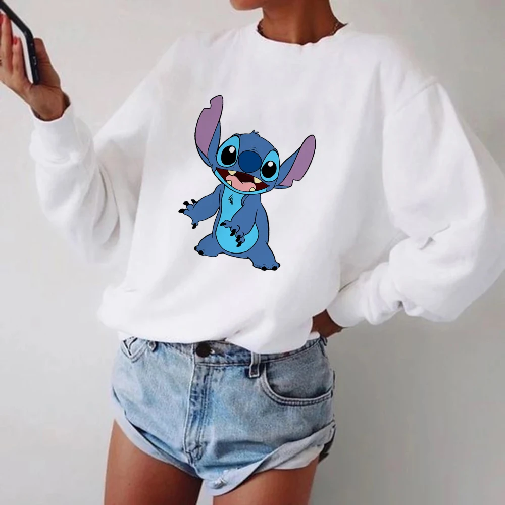 

Disney Cartoon Sweatshirts Lilo Stitch Fashion Grunge Aesthetic Unisex Clothes Long Sleeved Europe And America Pullovers Hoodies