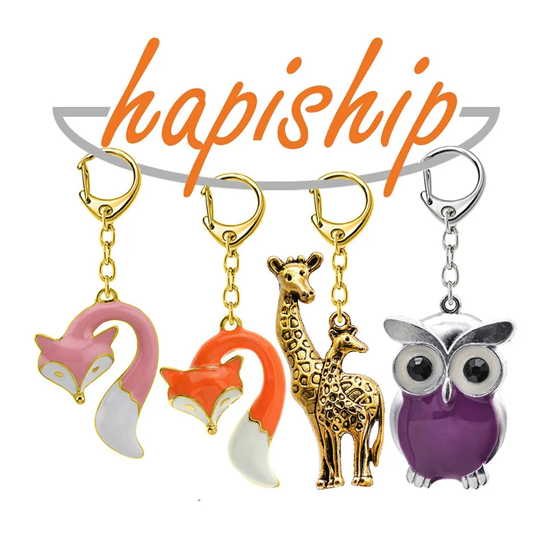 Hapiship новинка 2019 модные ювелирные изделия для женщин и мужчин брелки ключей в виде