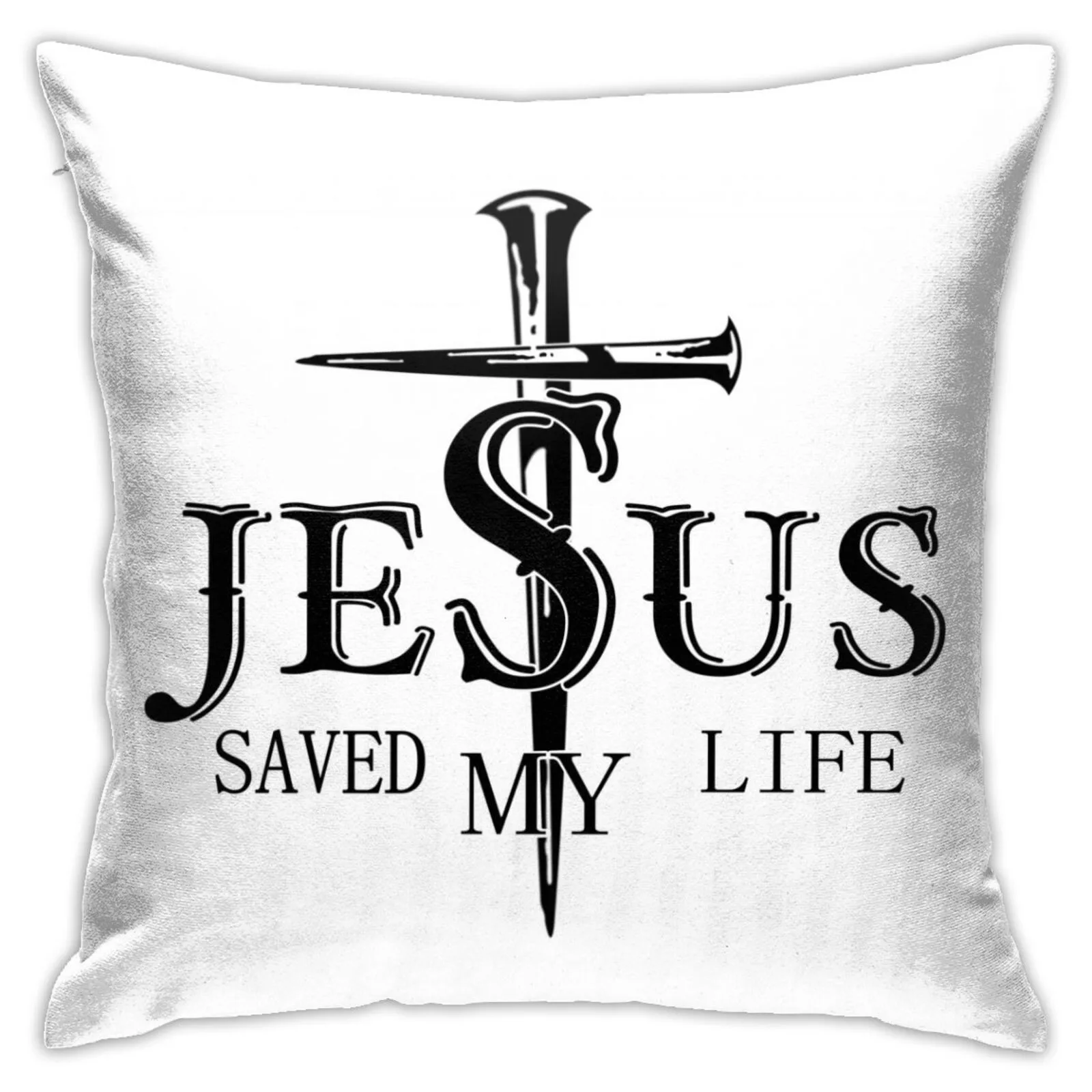 

Free Shipping 3d Printing Home Decoration Jesus Saved My Life Pillowcase