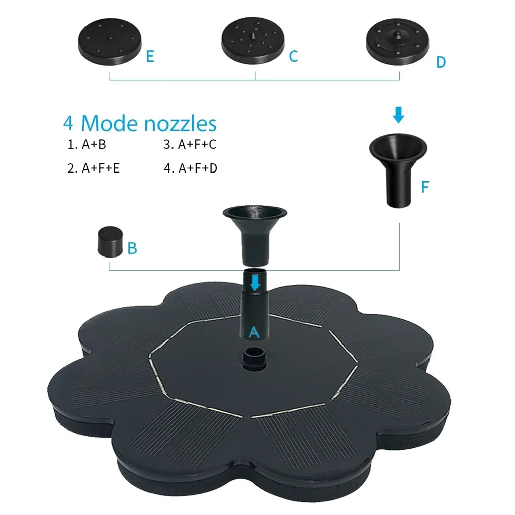 Набор для купания птиц на солнечной батарее поплавок с водяной панелью уличный