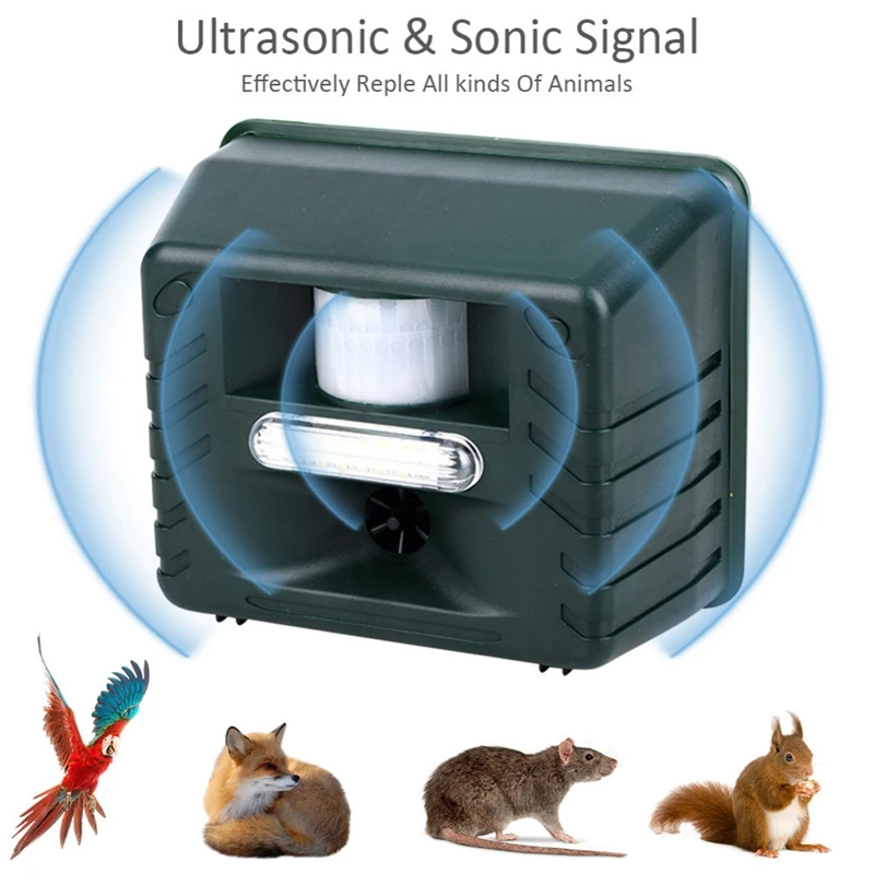 Ультразвуковой отпугиватель животных водонепроницаемый Репеллент для птиц