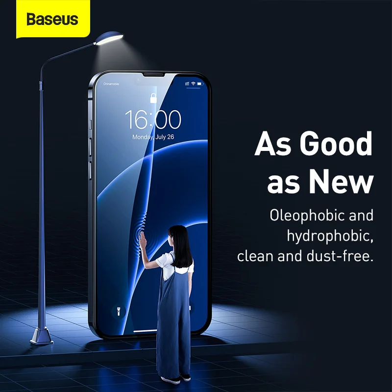 Baseus 2 шт. 0 23 мм защита для экрана закаленное стекло iPhone 13 Pro Max полное покрытие