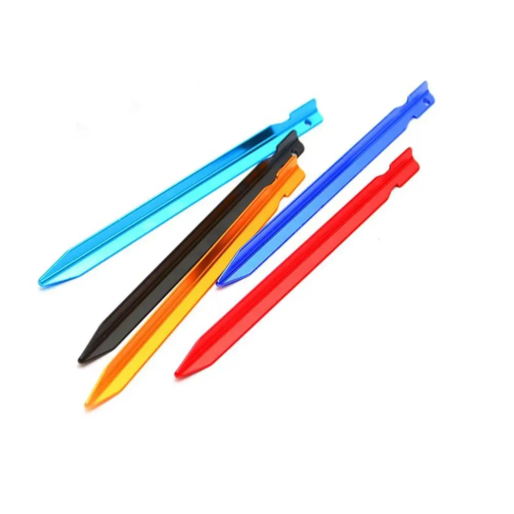 

Tent Stakes Aluminum Alloy Outdoor Ultra-light Tent Accessories Three-sided V-shaped Ground Nail 23cm(without Rope)