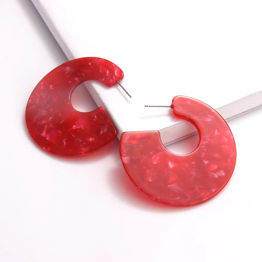 Новое поступление женские круглые леопардовые полимерная серьга ацетат