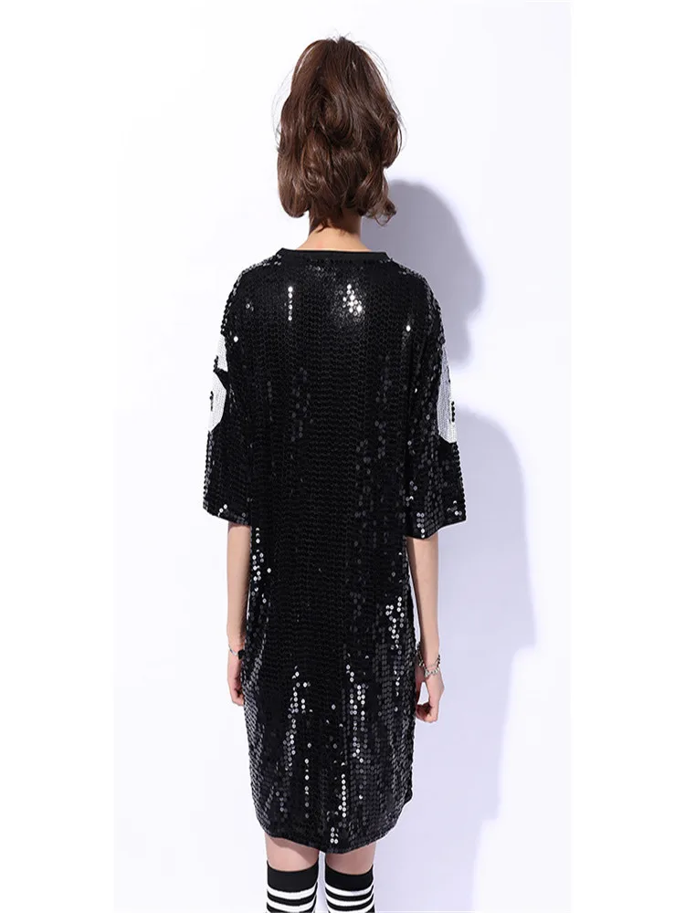 Женский костюм для ночных клубов танцевальная одежда в стиле хип-хоп с блестками