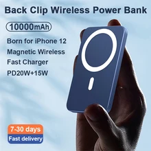 NEW 10000mAh 15W Magnetic Fast Wireless Power Bank Mobile Phone Charger For iPhone 12 Xiaomi Samsung External Auxiliary Battery