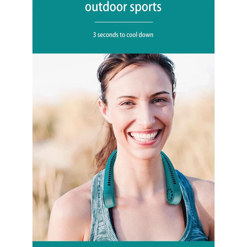 

Mini Hand Free Neck Fan,Wearable USB Portable Lazy Neckband Hanging Sport Halter Fan Air Cooler for Outdoor Travel