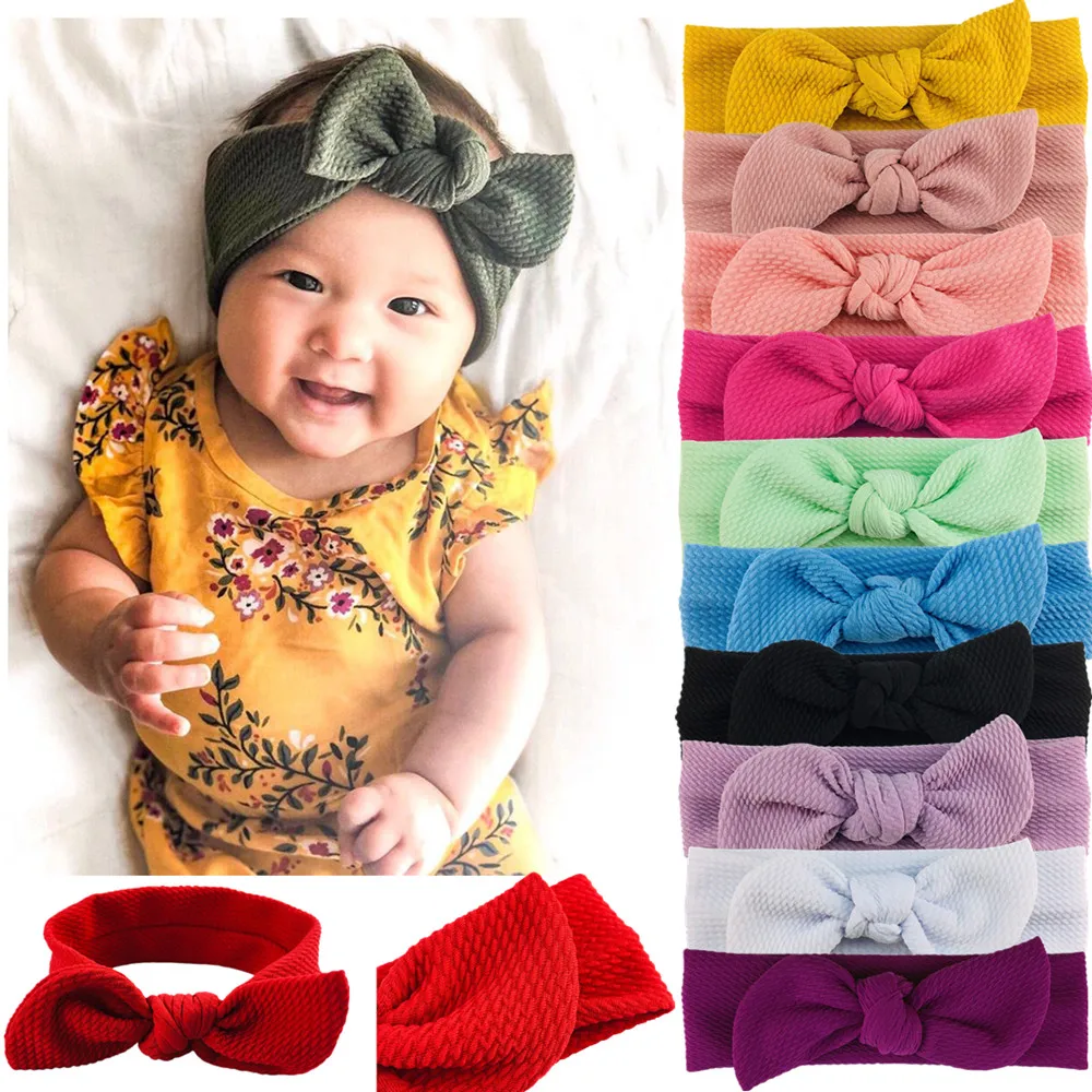 Повязка для волос девочек 30 шт./лот вафельная повязка на голову ручной работы с