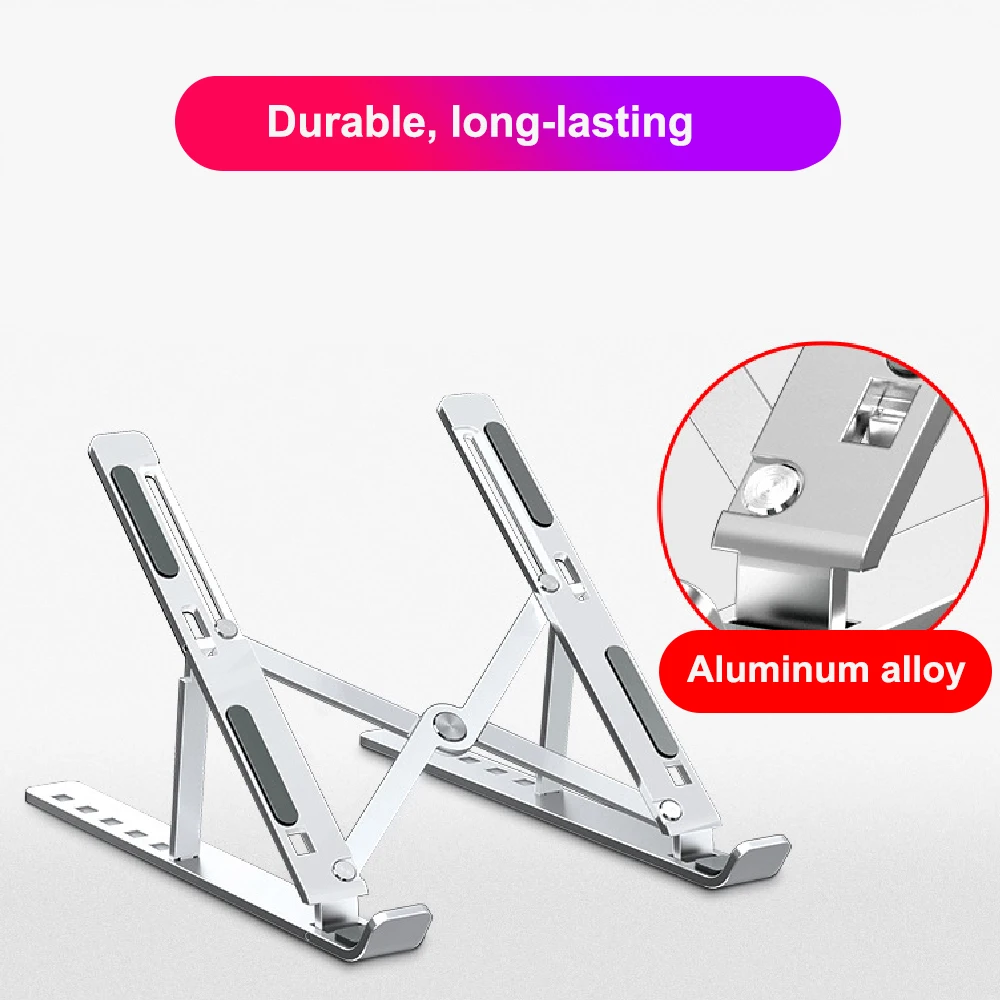 Портативный подставка для ноутбука 6-ступенчатая регулировка высоты компьютер