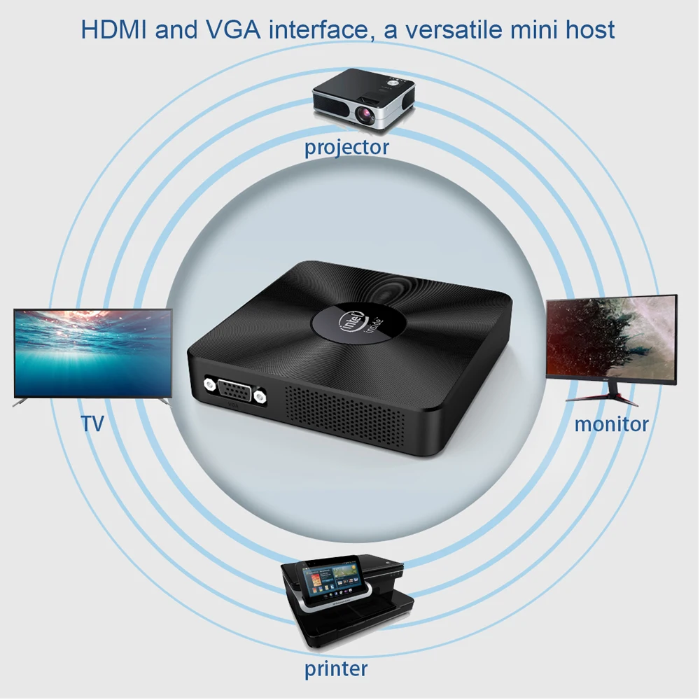 T92 Мини ПК Intel Atom X5 Z8500 Windows 10 PRO Ubantu 4 Гб DDR3 64 8821CU 2 4G/5 0G WIFI BT4.0 4K двойной экран VGA HDMI Http