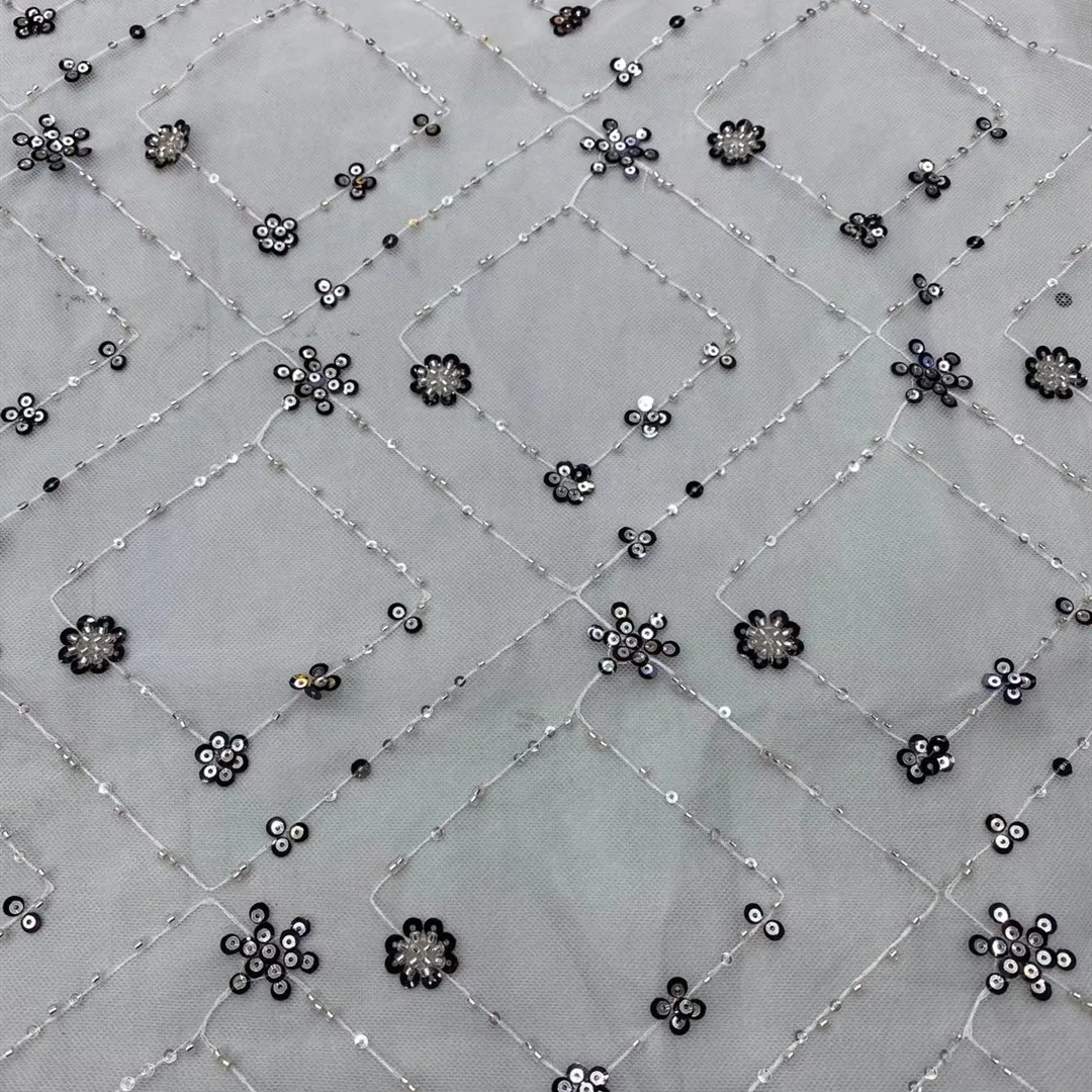 Новинка многоцветная ткань с блестками и вышивкой сливы крупное свадебное