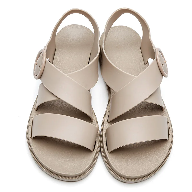 Сандалии LEOSOXS женские на платформе ПВХ летняя обувь римские сандалии желе белые