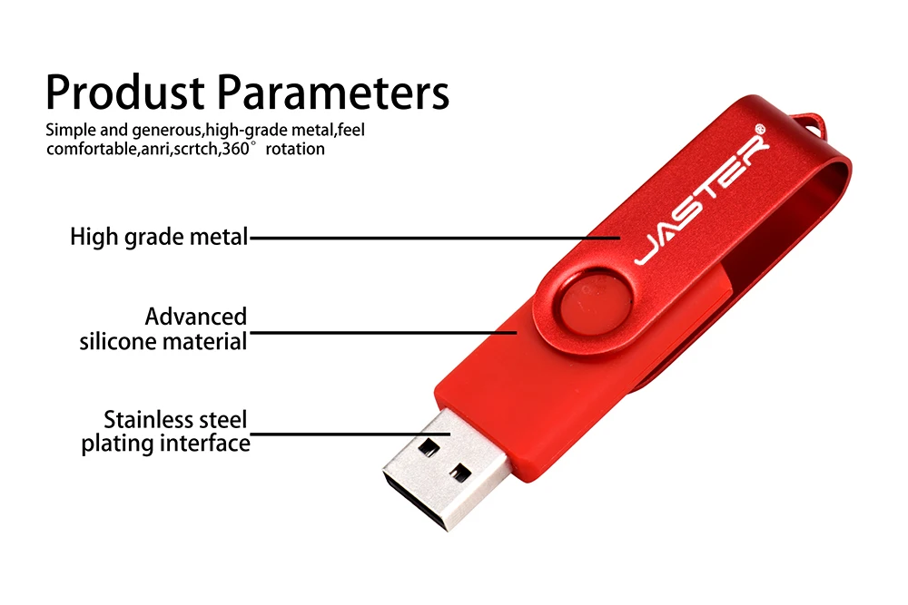 JASTER новые USB флэш-накопители поворотный внешний Флешка 64 ГБ 32 ГБ 16 ГБ 8 ГБ 4 ГБ карта памяти usb необычный флеш-накопитель