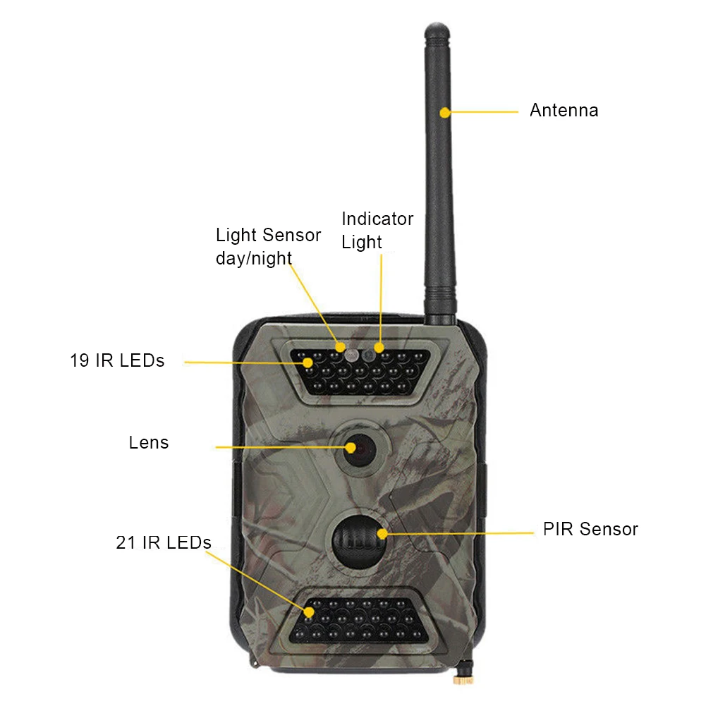 Охотничья камера 2 0 нм S680M 12 МП HD1080P с ЖК-экраном дюйма MMS GPRS SMTP FTP GSM для охоты | Спорт